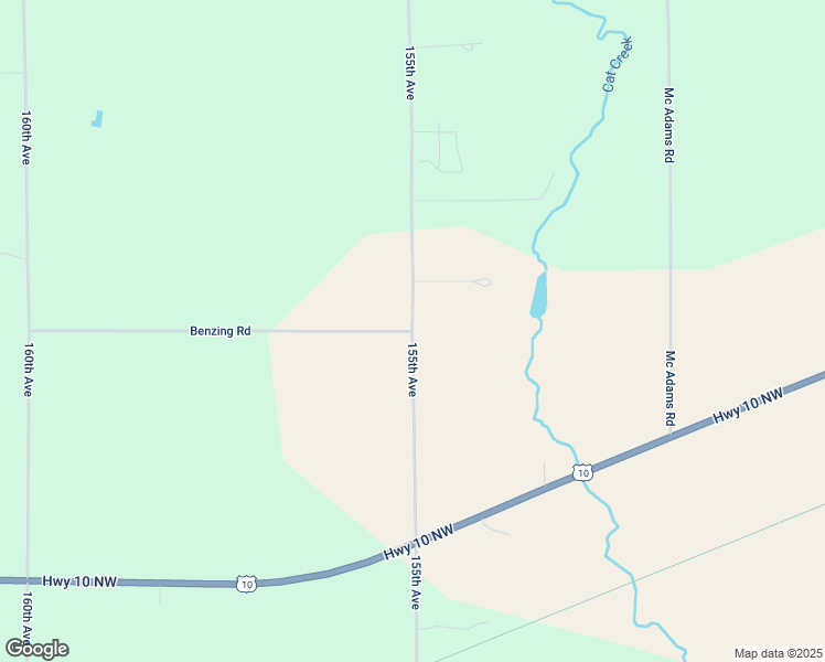 map of restaurants, bars, coffee shops, grocery stores, and more near 4500 155th Avenue in Hersey