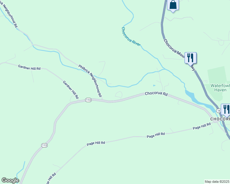 map of restaurants, bars, coffee shops, grocery stores, and more near 1133 Chocorua Road in Tamworth