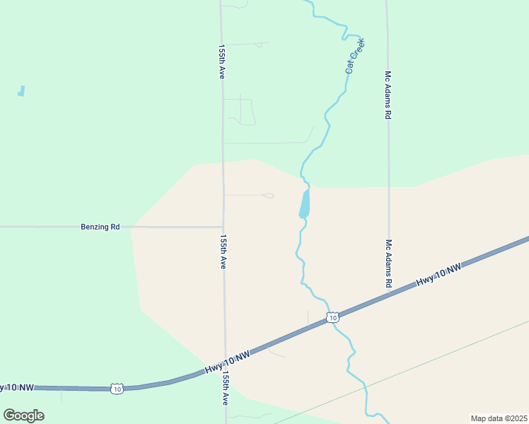 map of restaurants, bars, coffee shops, grocery stores, and more near 4500-4748 155th Avenue in Hersey