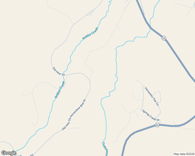 map of restaurants, bars, coffee shops, grocery stores, and more near Old Highway 55 in Horseshoe Bend