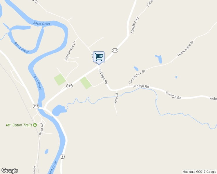 map of restaurants, bars, coffee shops, grocery stores, and more near 32 Sebago Road in Hiram