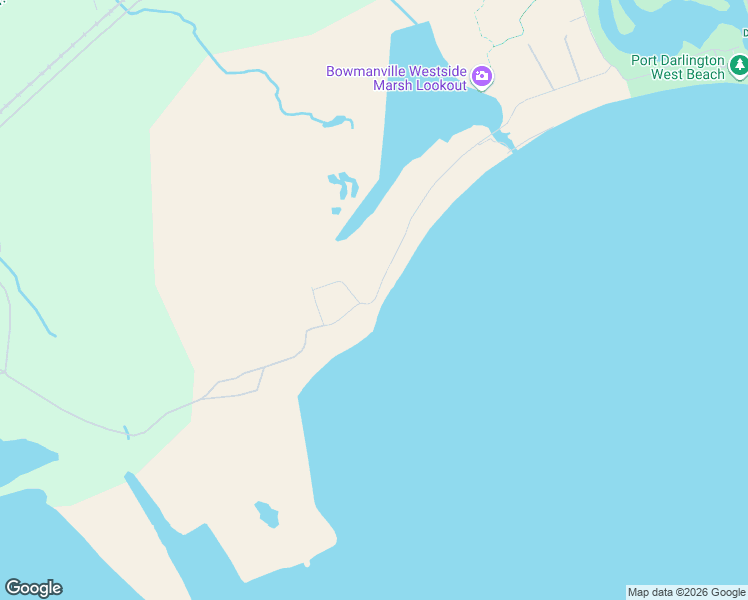 map of restaurants, bars, coffee shops, grocery stores, and more near 43 Cedar Crest Beach Road in Bowmanville