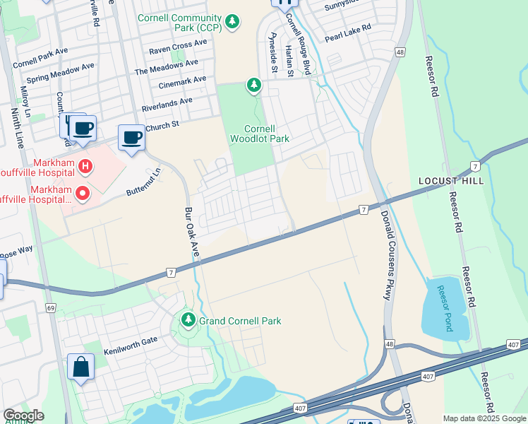 map of restaurants, bars, coffee shops, grocery stores, and more near 480 Arthur Bonner Avenue in Markham