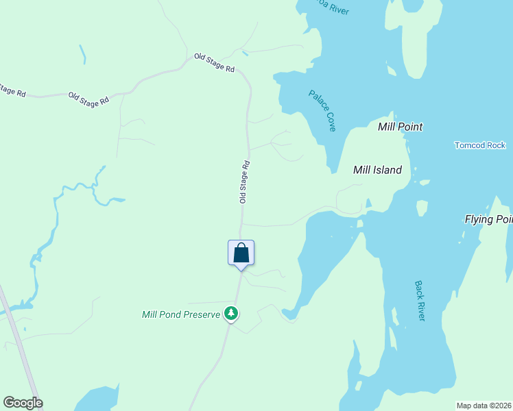 map of restaurants, bars, coffee shops, grocery stores, and more near 246-310 Old Stage Road in Arrowsic