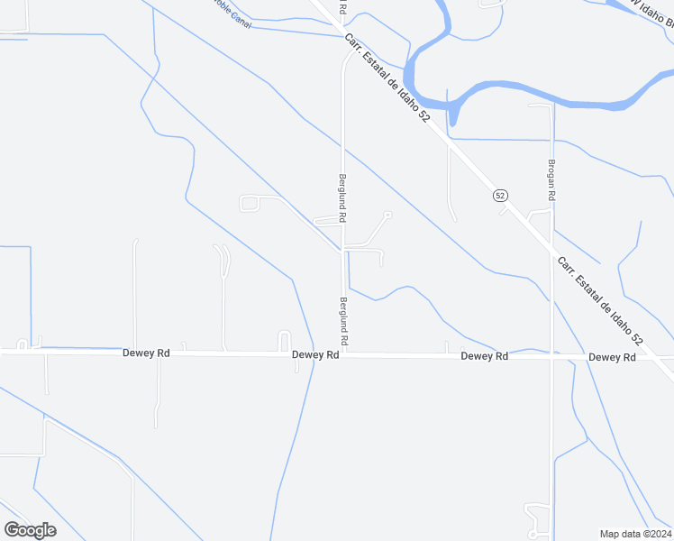 map of restaurants, bars, coffee shops, grocery stores, and more near 2625 Berglund Road in Emmett