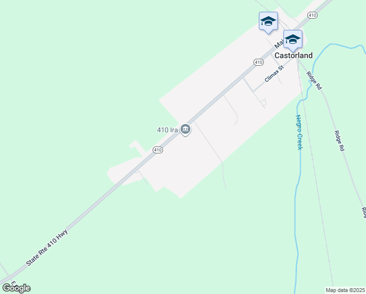 map of restaurants, bars, coffee shops, grocery stores, and more near 4892 New York 410 in Castorland