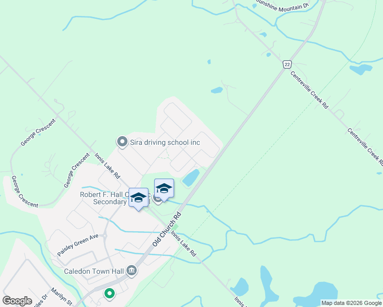 map of restaurants, bars, coffee shops, grocery stores, and more near 2 Ash Hill Avenue in Caledon Village