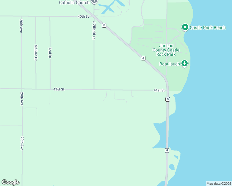 map of restaurants, bars, coffee shops, grocery stores, and more near W4237 Wildwood Drive in Mauston