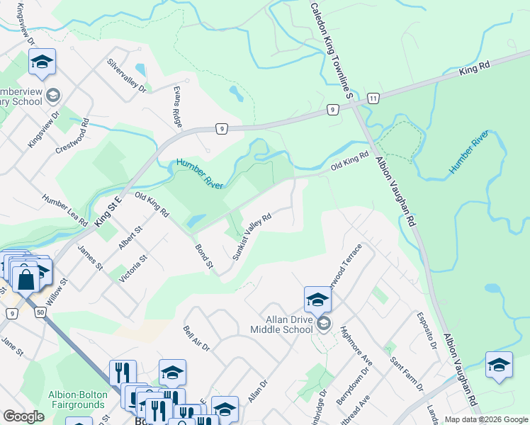 map of restaurants, bars, coffee shops, grocery stores, and more near 172 Old King Road in Bolton