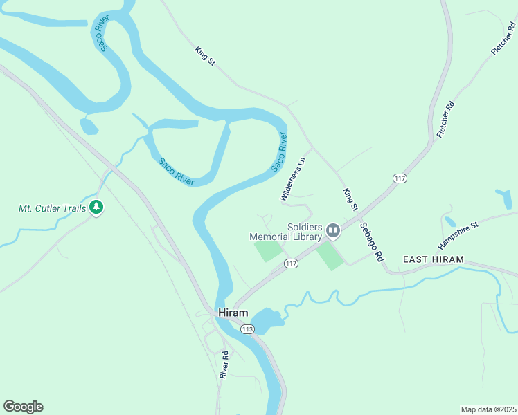 map of restaurants, bars, coffee shops, grocery stores, and more near 92 Wilderness Lane in Hiram
