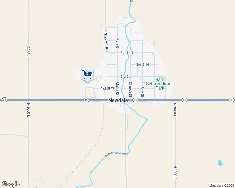 map of restaurants, bars, coffee shops, grocery stores, and more near 148 Church Street in Newdale
