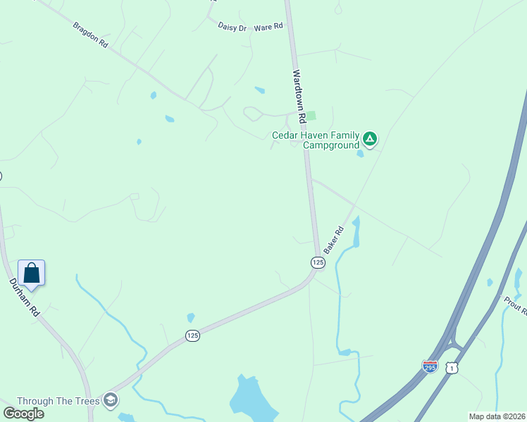 map of restaurants, bars, coffee shops, grocery stores, and more near 1 Wardtown Road in Freeport