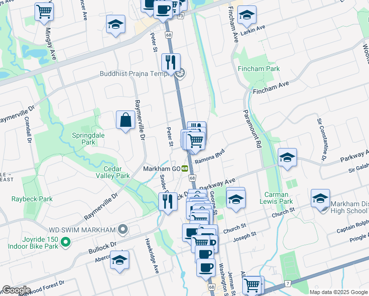 map of restaurants, bars, coffee shops, grocery stores, and more near in 