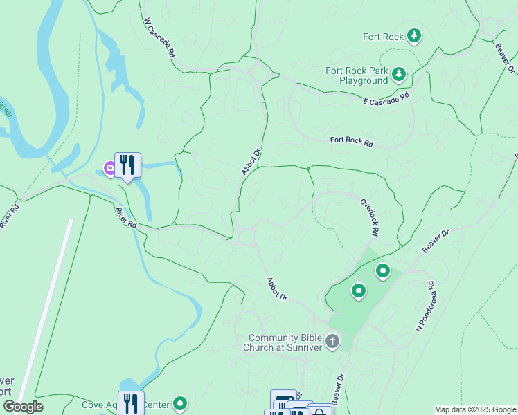 map of restaurants, bars, coffee shops, grocery stores, and more near in Bend
