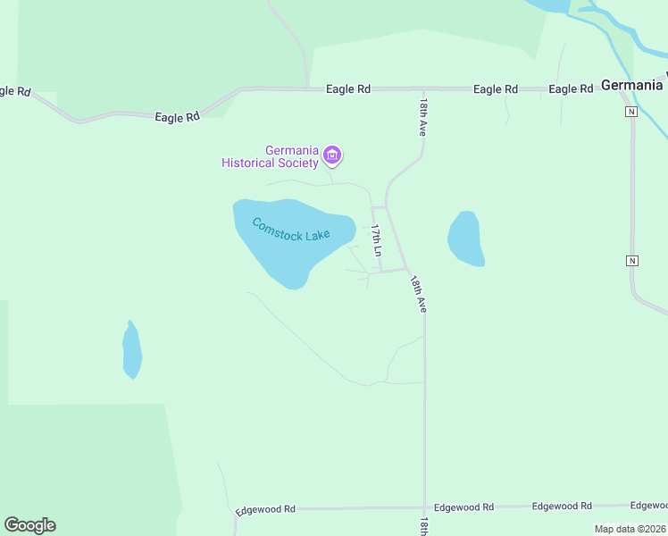 map of restaurants, bars, coffee shops, grocery stores, and more near W2148 Eagle Court in Neshkoro