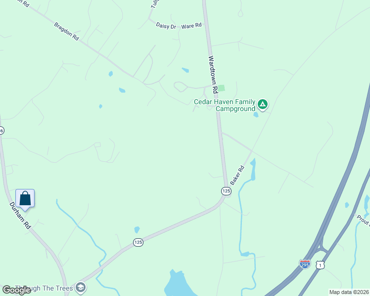 map of restaurants, bars, coffee shops, grocery stores, and more near 1 Wardtown Road in Freeport