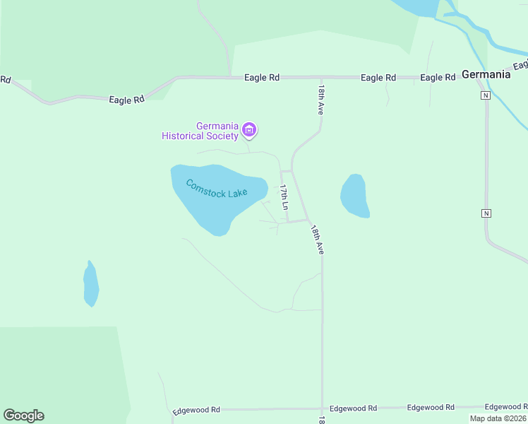 map of restaurants, bars, coffee shops, grocery stores, and more near W2148 Eagle Court in Neshkoro
