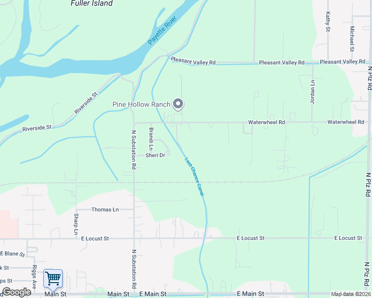 map of restaurants, bars, coffee shops, grocery stores, and more near 2265 Sheri Drive in Emmett