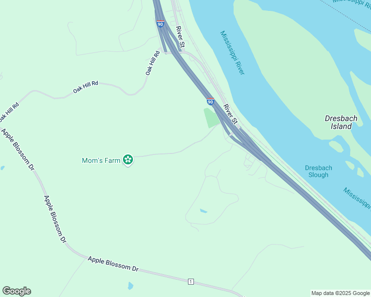 map of restaurants, bars, coffee shops, grocery stores, and more near 46988 Al Moore Drive in La Crescent