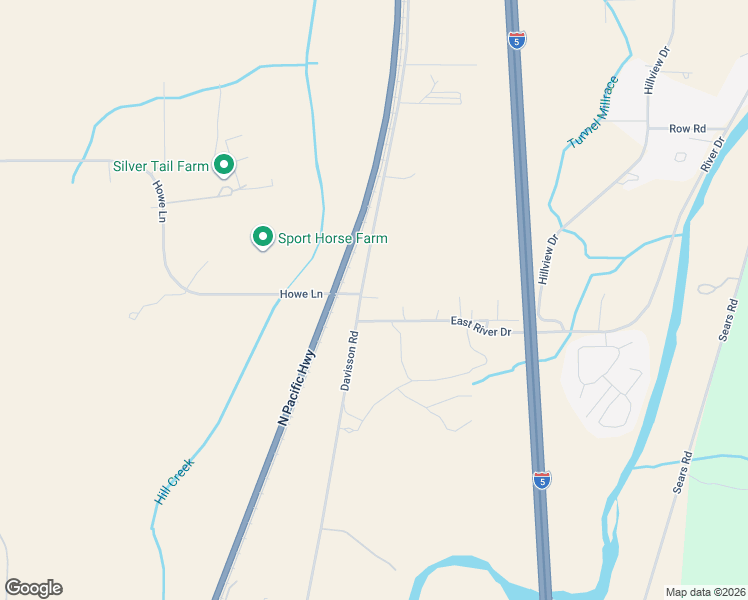 map of restaurants, bars, coffee shops, grocery stores, and more near 33581 East River Drive in Creswell