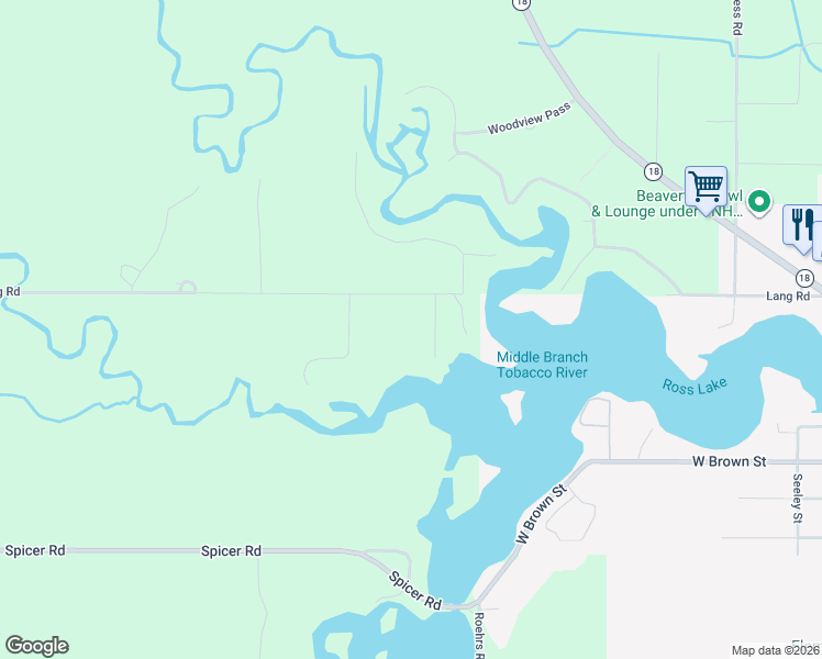map of restaurants, bars, coffee shops, grocery stores, and more near 3539 Lang Road in Beaverton