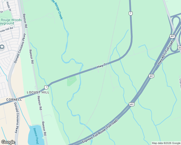 map of restaurants, bars, coffee shops, grocery stores, and more near 7803 Highway 7 in Markham