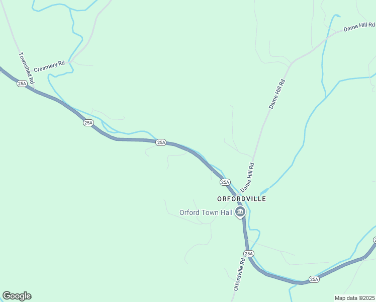 map of restaurants, bars, coffee shops, grocery stores, and more near 2621 New Hampshire 25A in Orford