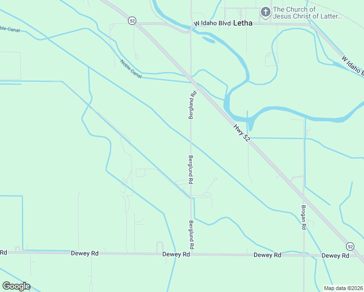 map of restaurants, bars, coffee shops, grocery stores, and more near 2333 Berglund Road in Emmett