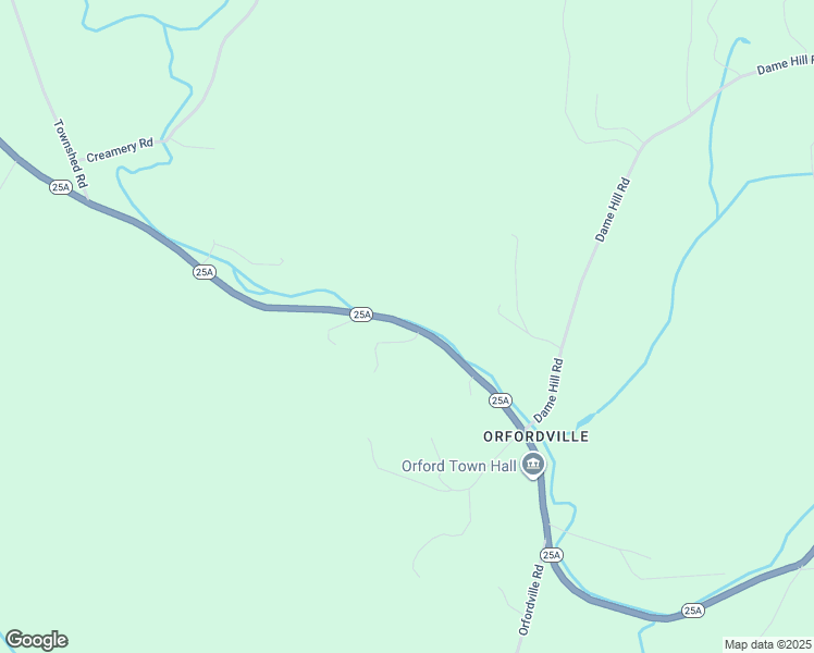 map of restaurants, bars, coffee shops, grocery stores, and more near 2621 New Hampshire 25A in Orford