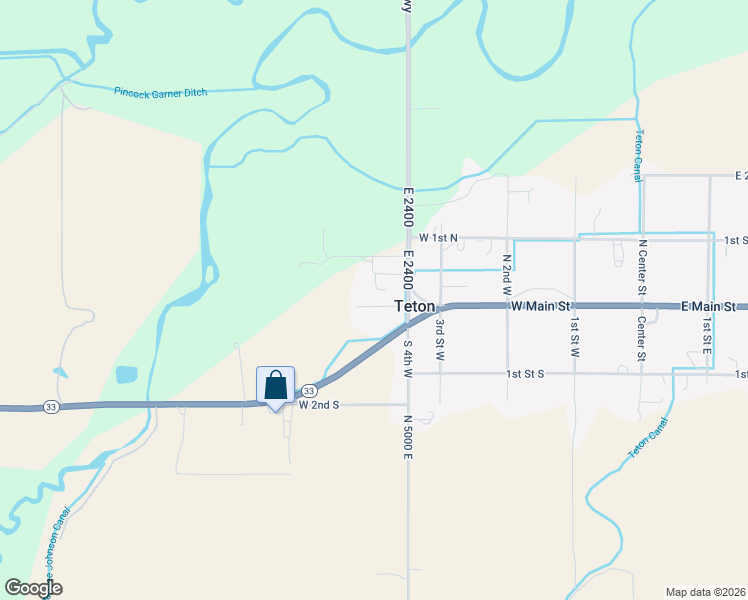 map of restaurants, bars, coffee shops, grocery stores, and more near 403 Park Lane in Teton