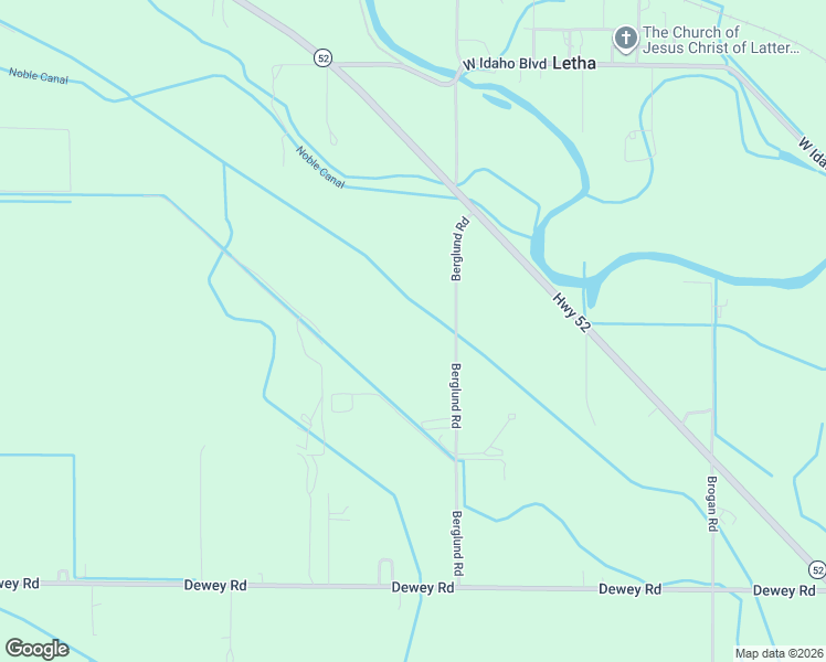 map of restaurants, bars, coffee shops, grocery stores, and more near 2333 Berglund Road in Emmett