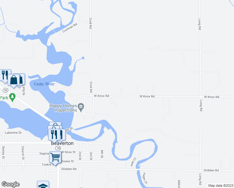 map of restaurants, bars, coffee shops, grocery stores, and more near 2772 West Knox Road in Beaverton