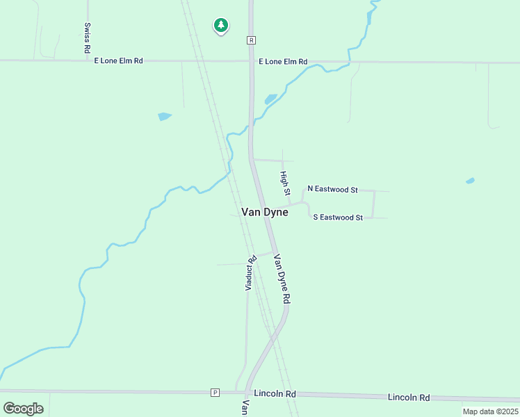 map of restaurants, bars, coffee shops, grocery stores, and more near in Van Dyne
