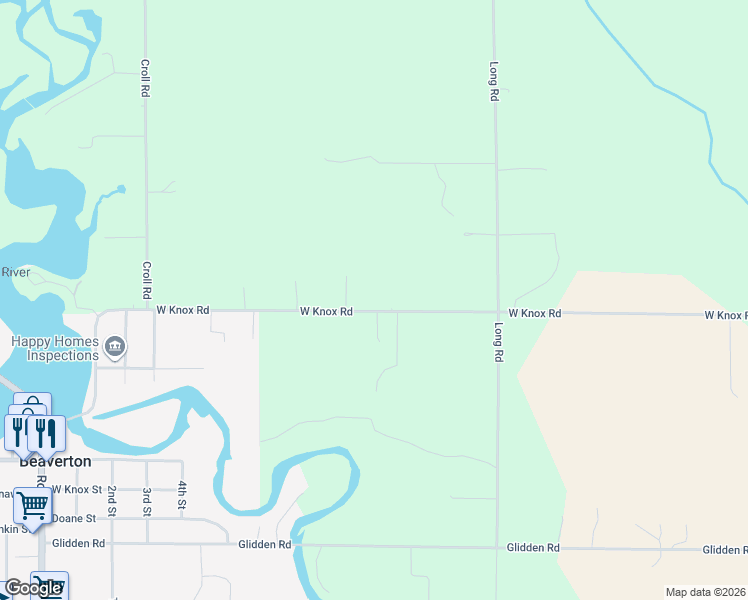 map of restaurants, bars, coffee shops, grocery stores, and more near 2604 West Knox Road in Beaverton