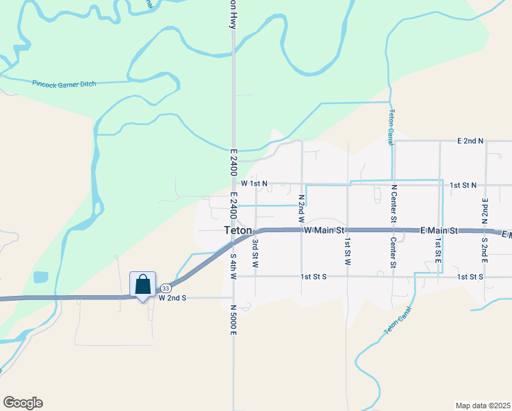 map of restaurants, bars, coffee shops, grocery stores, and more near 26 3rd Street West in Sugar City