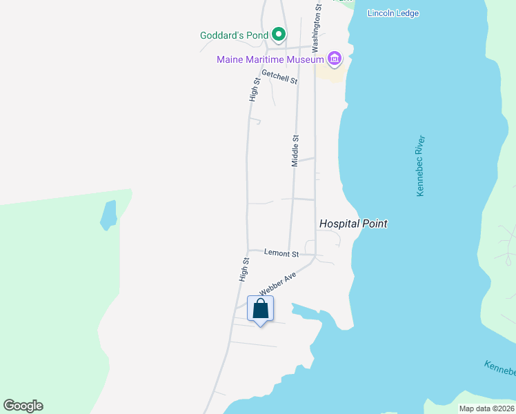 map of restaurants, bars, coffee shops, grocery stores, and more near 1 Ledge View Lane in Bath