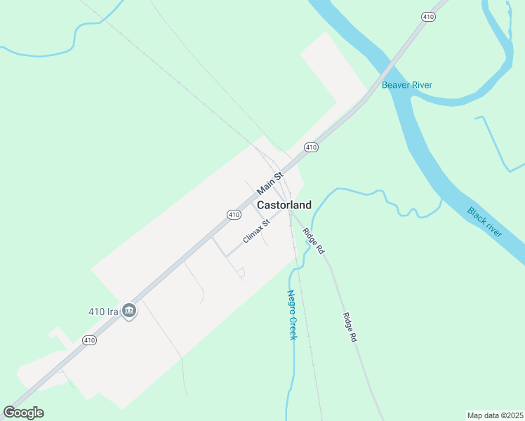 map of restaurants, bars, coffee shops, grocery stores, and more near 9624 Bowman Street in Castorland