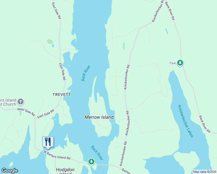 map of restaurants, bars, coffee shops, grocery stores, and more near 15 Tamarack Trail in Boothbay