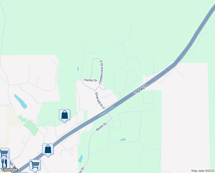 map of restaurants, bars, coffee shops, grocery stores, and more near 454 Coronado Circle in Onalaska