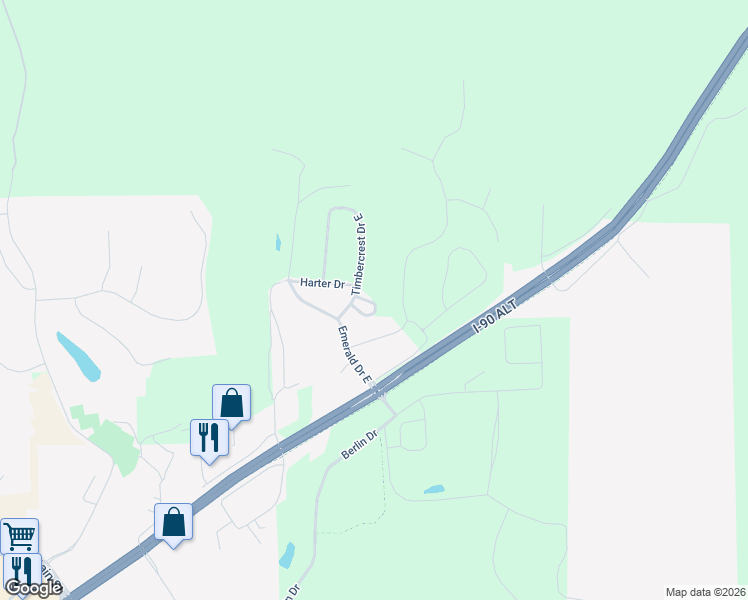 map of restaurants, bars, coffee shops, grocery stores, and more near 454 Coronado Circle in Onalaska
