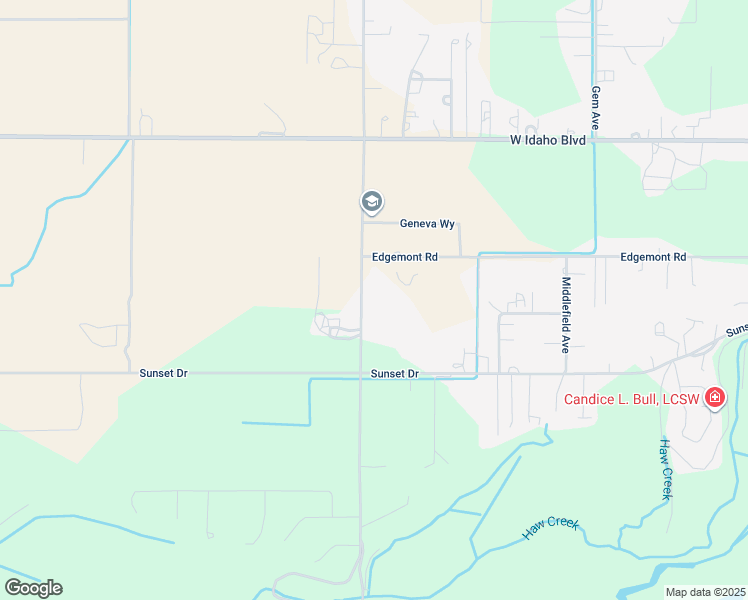 map of restaurants, bars, coffee shops, grocery stores, and more near 1600 Jackson Avenue in Emmett