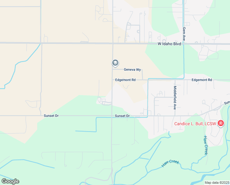 map of restaurants, bars, coffee shops, grocery stores, and more near 1600 Jackson Avenue in Emmett
