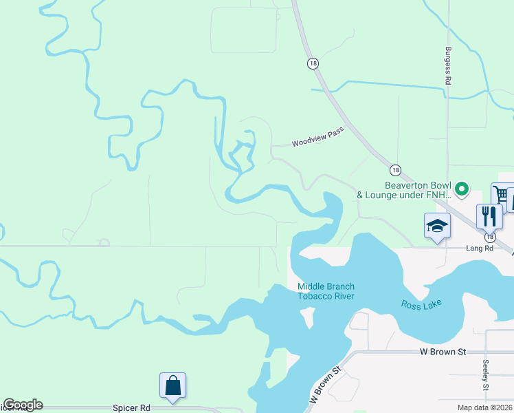 map of restaurants, bars, coffee shops, grocery stores, and more near 3389 Birch Point Road in Beaverton