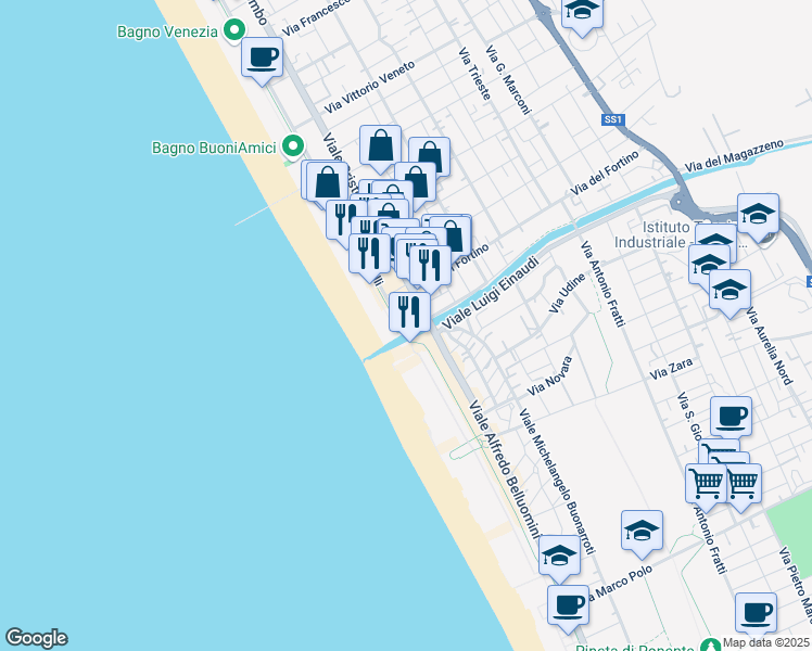 map of restaurants, bars, coffee shops, grocery stores, and more near 23 Terrazza della Repubblica in Camaiore