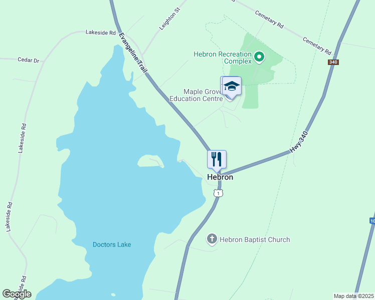 map of restaurants, bars, coffee shops, grocery stores, and more near 52 Captain Landers Court in Yarmouth