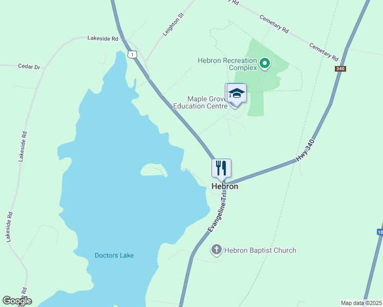 map of restaurants, bars, coffee shops, grocery stores, and more near 52 Captain Landers Court in Yarmouth