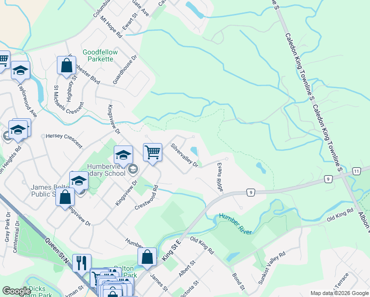 map of restaurants, bars, coffee shops, grocery stores, and more near 9 Bolton Camp Way in Bolton