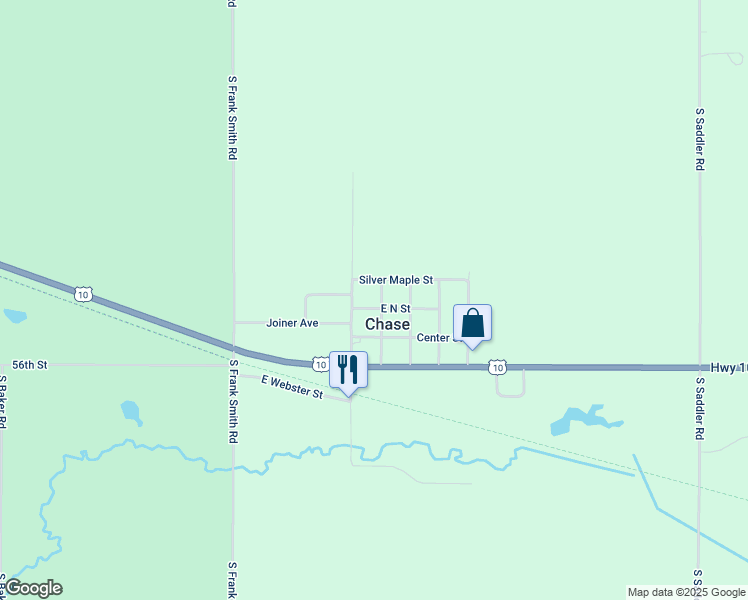 map of restaurants, bars, coffee shops, grocery stores, and more near 6836 South Depot Street in Chase