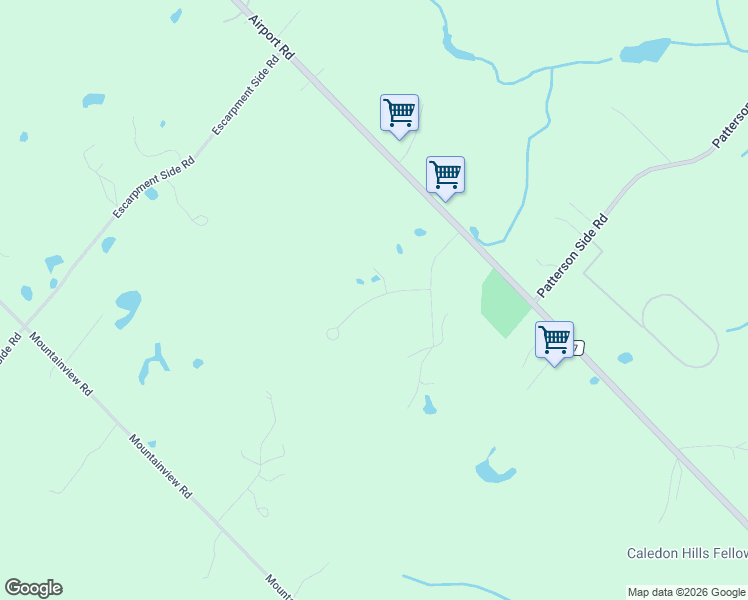 map of restaurants, bars, coffee shops, grocery stores, and more near 9 McCartney Drive in Caledon East