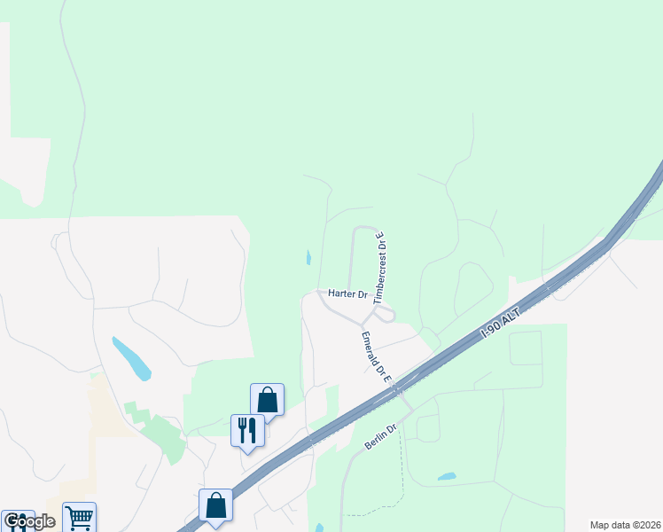map of restaurants, bars, coffee shops, grocery stores, and more near N4642 French Road in Onalaska